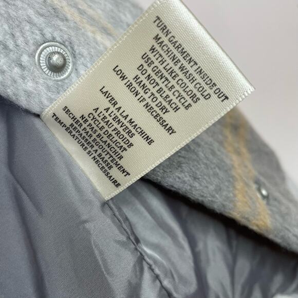 BlankNyc Cozy Gray Plaid Brushed Fleece Lined Shacket Shirt Jacket womens M new - Picture 13 of 13